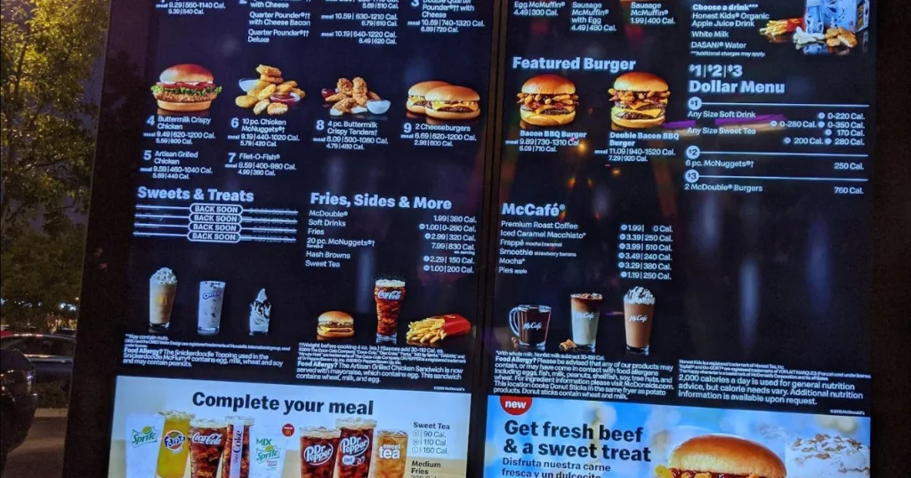 McDonalds Menu With Prices