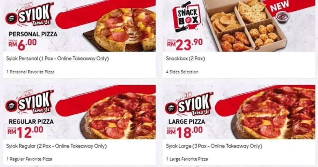 Pizza Hut Menu With Prices