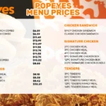 Popeyes Menu With Prices