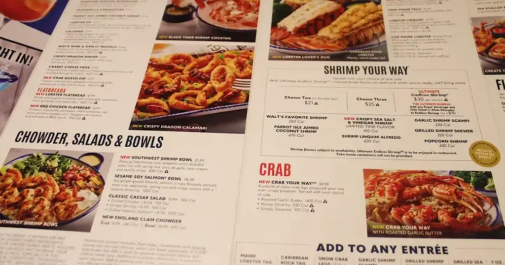 Red Lobster Menu With Prices
