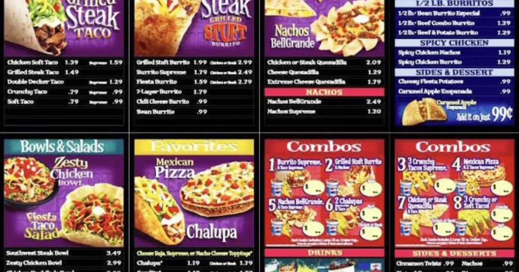 Taco Bell Menu With Prices