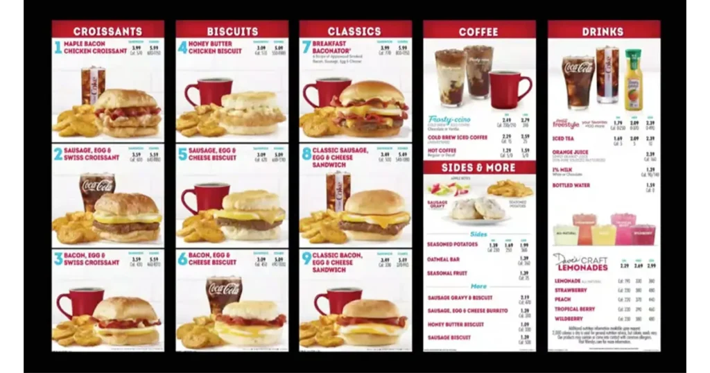 Wendy’s Menu With Prices