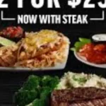 2 for $25 Applebee’s Menu With Prices