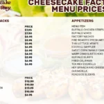 Cheesecake Factory Menu With Prices