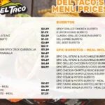 Del Taco Menu With Prices