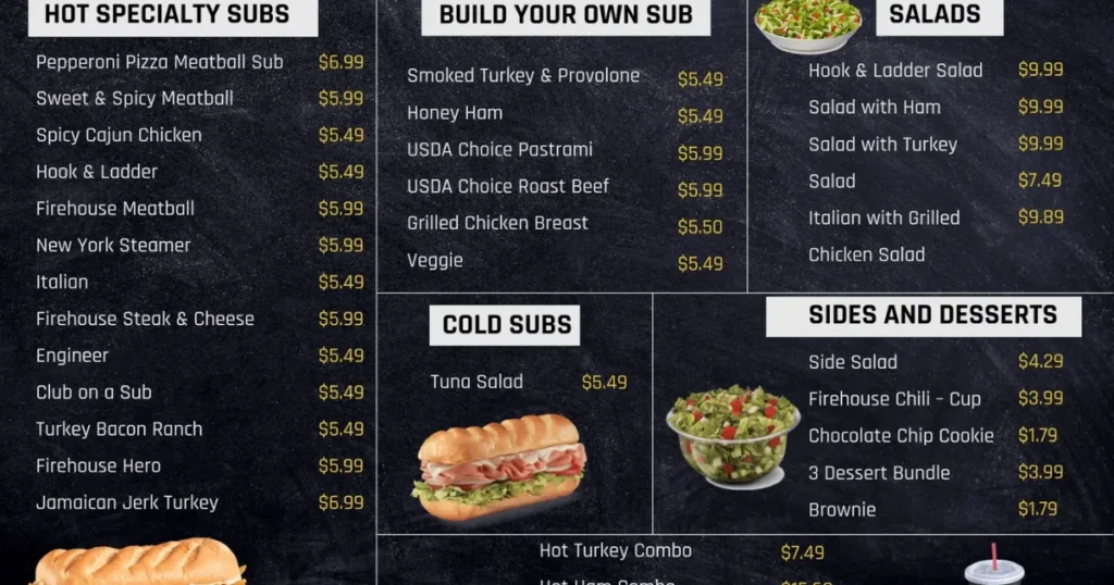 Firehouse Subs Menu With Prices