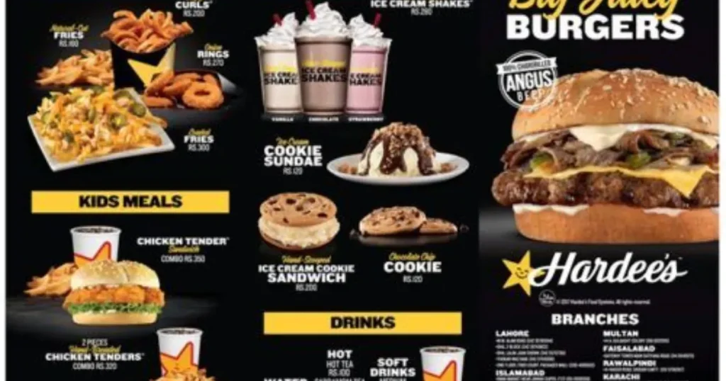 Hardee’s Menu With Prices