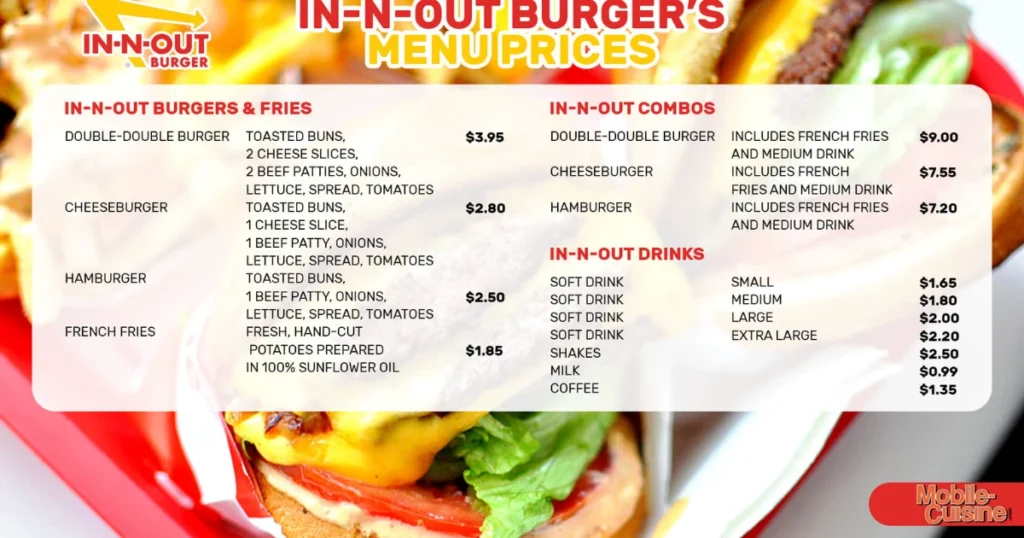 In-N-Out Menu With Prices