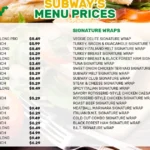 New Subway Menu With Prices
