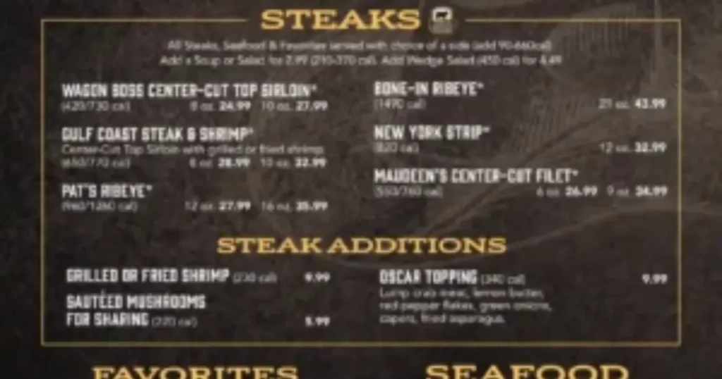 Saltgrass Menu With Prices