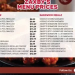 Zaxby’s Menu With Prices