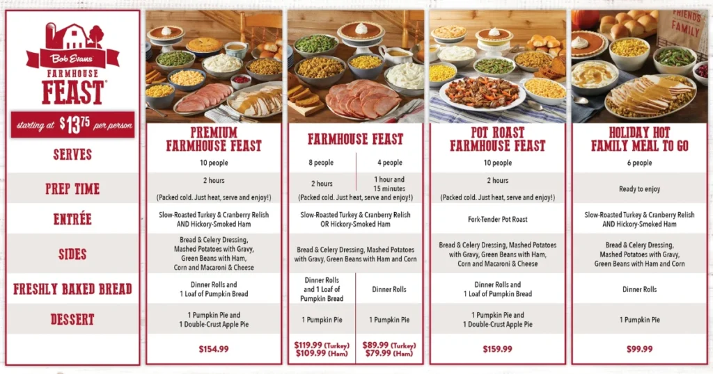 Bob Evans Dinner Menu With Prices