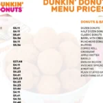 Dunkin Donuts Menu With Prices