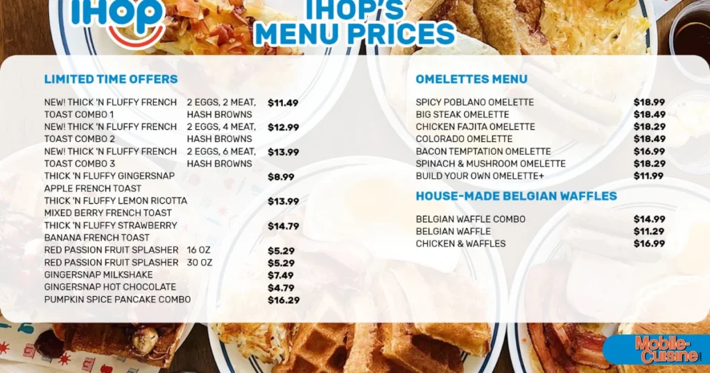 Ihop Breakfast Menu With Prices