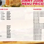 Jimmy John’s Menu With Prices