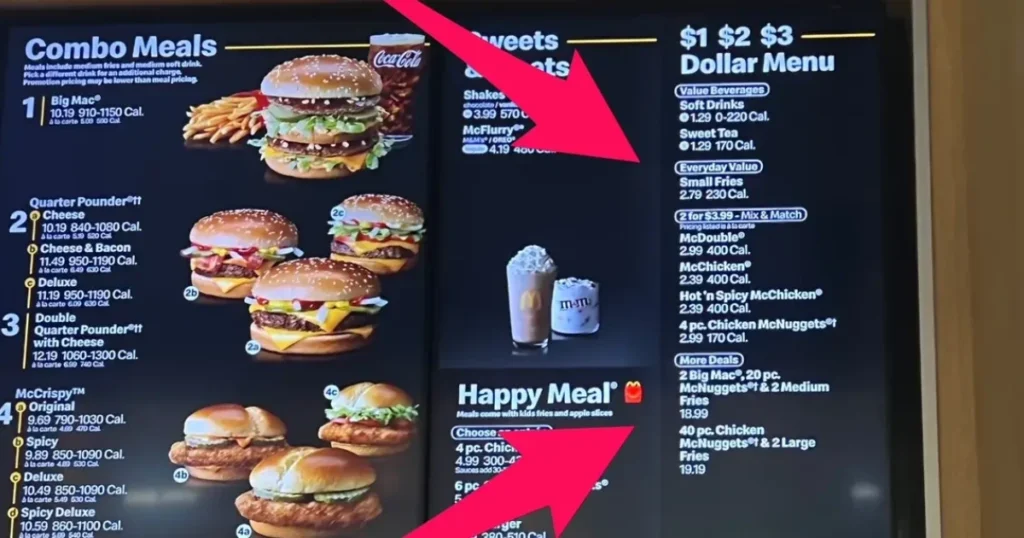McDonald’s $1 $2 $3 Menu With Prices