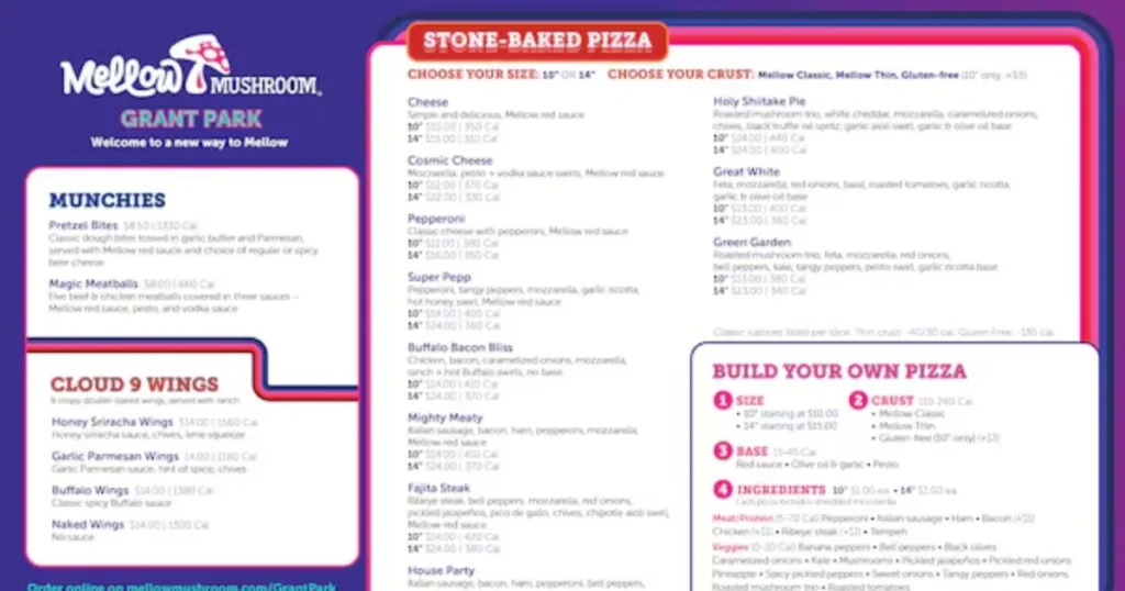 Mellow Mushroom Menu With Prices