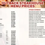 Outback Menu Dinner Specials With Prices