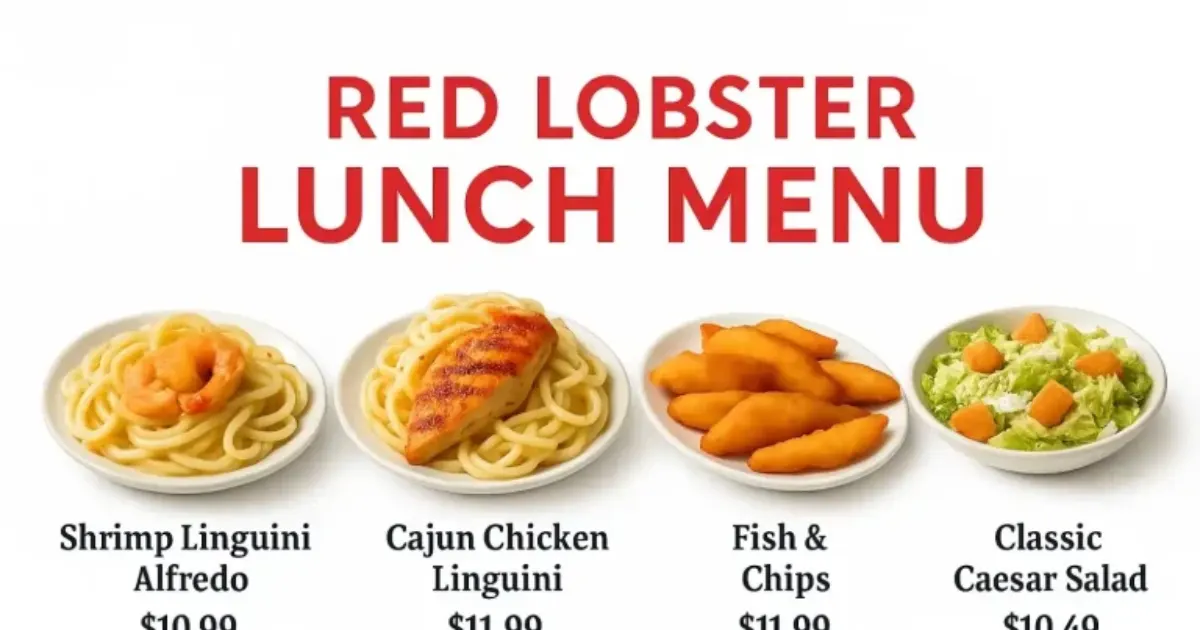 Red Lobster Lunch Menu With Prices