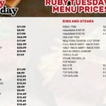 Ruby Tuesday Menu With Prices
